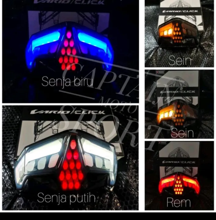 Stoplamp Vario New Tahun Senja Biru Lampu