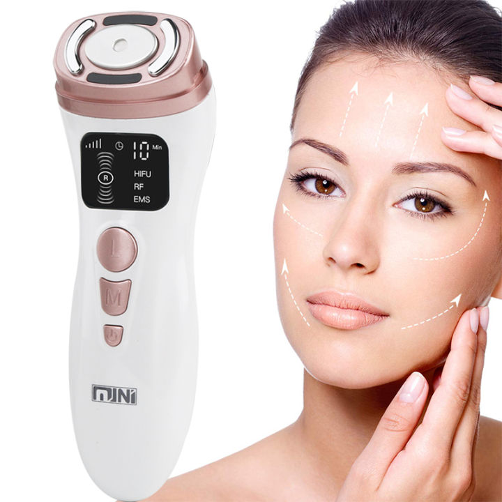 Mini HIFU Machine Ultrasound RF EMS Facial Beauty Device Face Massager