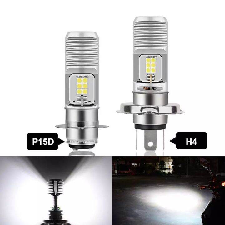 All White LED Headlight Bulb H6 H4 Universal Lazada PH