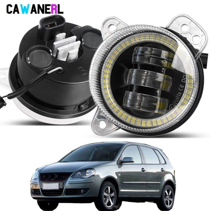 2 X Angel Eye Fog Light 30W 6000LM Car LED Fog Daytime Running Lamp DRL