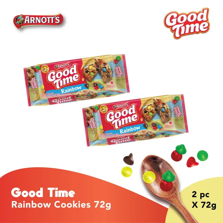 Paket Isi 2 GOOD TIME Rainbow Chocochips Cookies 72g Lazada Indonesia