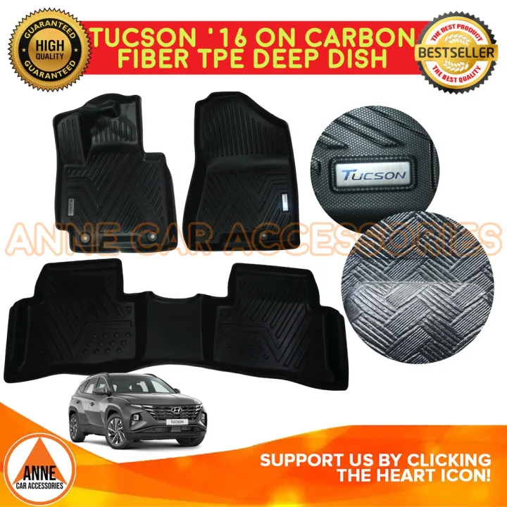 D Black D Carbon Fiber Tpe Deep Dish For Hyundai Tucson