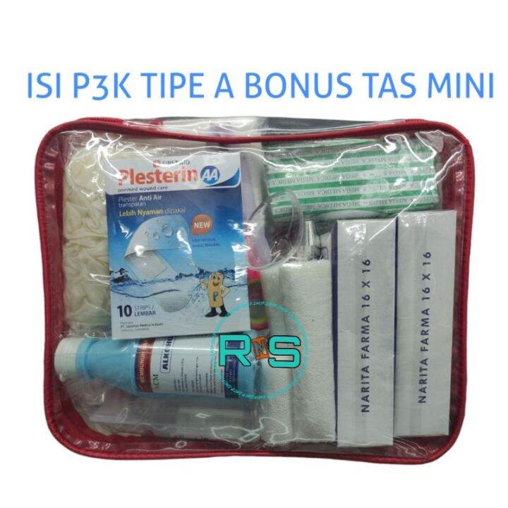 Isi P K Tipe A Lengkap Bonus Tas Mini Emergency First Aid Kit Tipe A