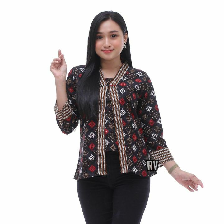 Baju Atasan Wanita Dewasa Kekinian Baju Batik Wanita Kerja Model Baru