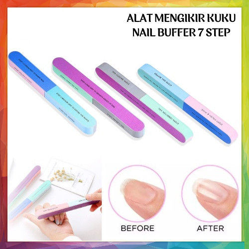 NAIL BUFFER 7 STEPS ALAT PENGHALUS KUKU AMPLAS KIKIR NAIL ART