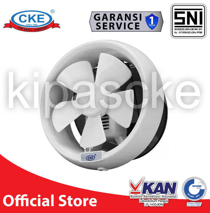 Exhaust Fan Kaca CKE 8 Inch Rumah Toilet Dapur Restoran Udara Eksos