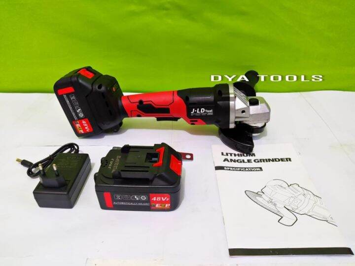 Mesin Gerinda Baterai V Cordless Brushless Angle Grinder V M