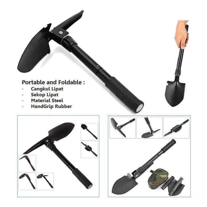 SEKOP LIPAT PACUL LIPAT CANGKUL LIPAT SHOVEL MILITER PORTABLE Lazada