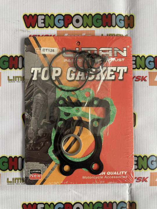 TOP OVERHAULING GASKET CT125 WITH VALVE SEAL LIMAN BRAND Lazada PH