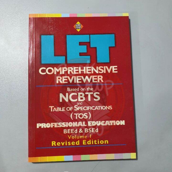 Let Comprehensive Reviewer Ncbts Tos Professional Education Lazada Ph