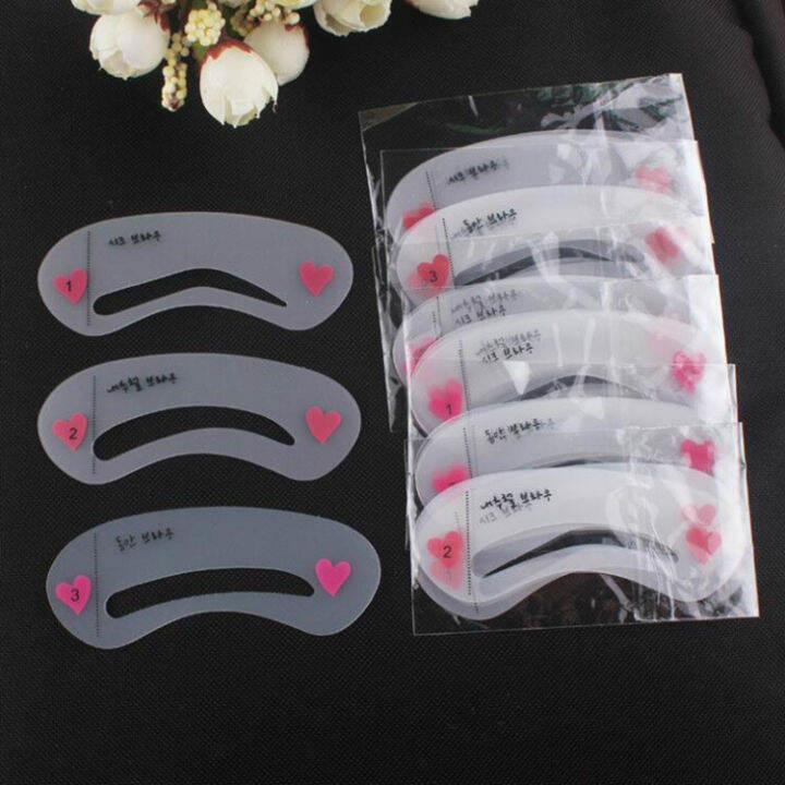 20213Pcs Reusable Eyebrow Stencil Set Eye Brow DIY Drawing Guide