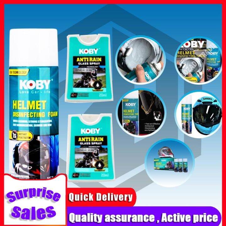 Original Koby Helmet Disinfecting Foam Spray 450ml Anti Rain Clean Anti