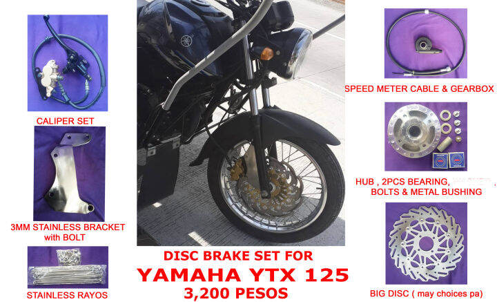 Ytx Yamaha Discbrake Set Front Conversion Kit Disc Brake New