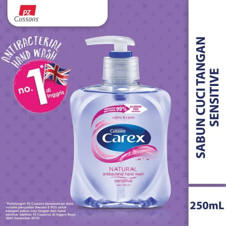 Cussons Carex Hand Wash Sensitive Sabun Cuci Tangan Antibakteri Pump