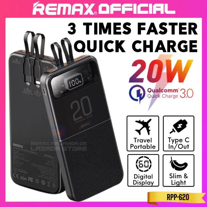 REMAX OFFICIAL Original Fast Charging 22 5W Flight Safe PD Powerbank