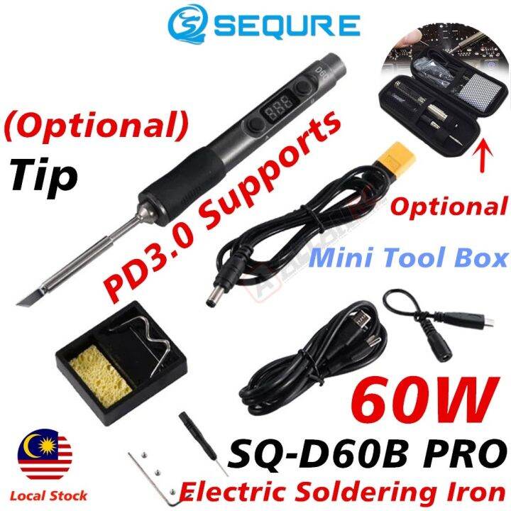 Fpv SEQURE SQ D60B PRO Soldering Iron Kit 60W PD3 0 Supports Type C