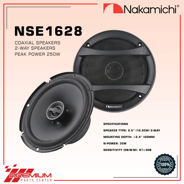 NAKAMICHI 6 5 2 Way Coaxial Speaker 250W Peak Power CAR SPEAKER NSE