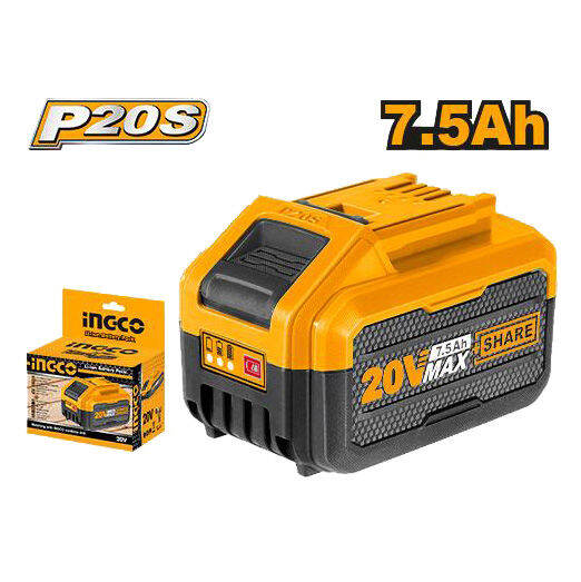 INGCO Original 20V Lithium Ion Battery Pack 7 5Ah For P20S Cordless