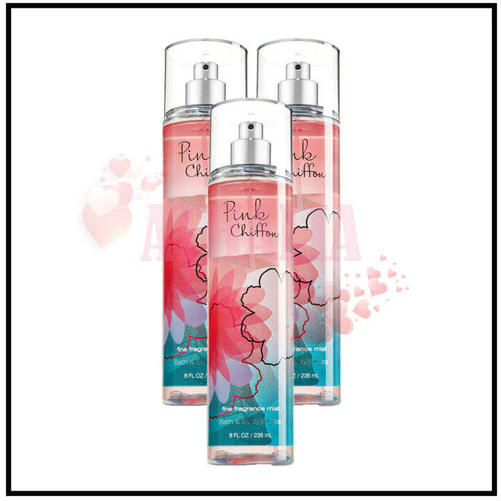 Athalia S Bath Body Works BBW Pink Chiffon Fine Fragrance Mist