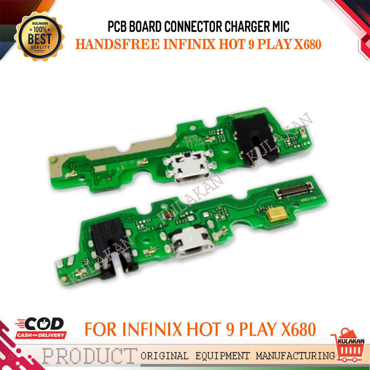 PCB PAPAN CAS INFINIX HOT 9 PLAY UI BOARD CONNECTOR CHARGER MIC