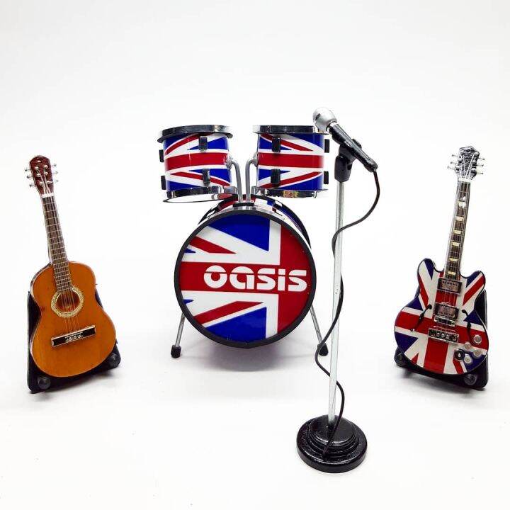 Hiasan Dashboard Mobil Miniatur Gitar Dan Drum Oasis Uk Lazada Indonesia