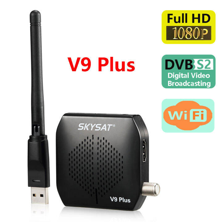 Super Mini Salite Receiver SKYSAT V9 Plus Support Cline Newcamd Full HD