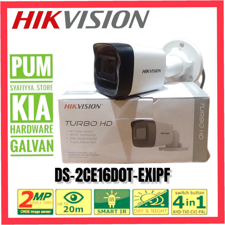 Kamera Cctv Outdoor Hikvision Mp Ds Ce D T Exipf Mm Lazada