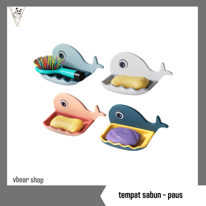 Tempat Sabun Batang Model Ikan Paus Tempat Sabun Batang Tempel Dinding