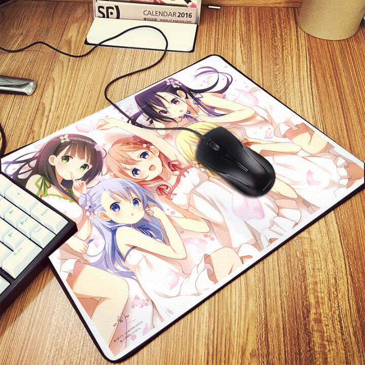 Hot Anime Mousepad Is The Order A Rabbit Ujimatsu Chiya And Kafuu Chino