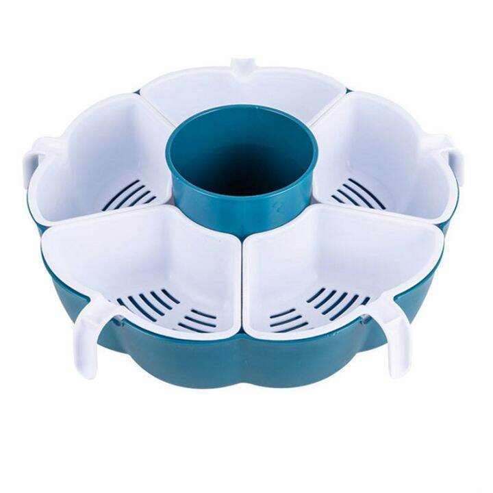 Multifunctional Rotating Drain Basket Filter Plastic Vegetable Basket