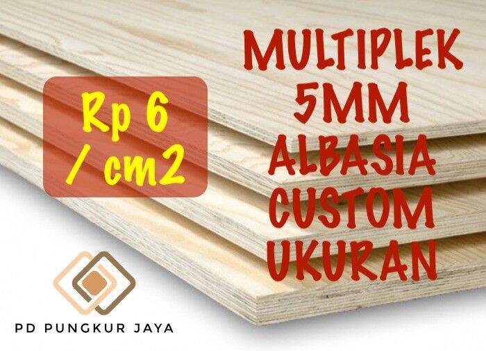 Triplek Multiplek Mm Albasia Ukuran Custom Lazada Indonesia