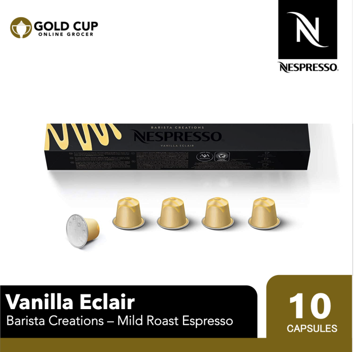 Nespresso Vanilla Eclair Medium Roast Espresso Coffee 10 Capsules