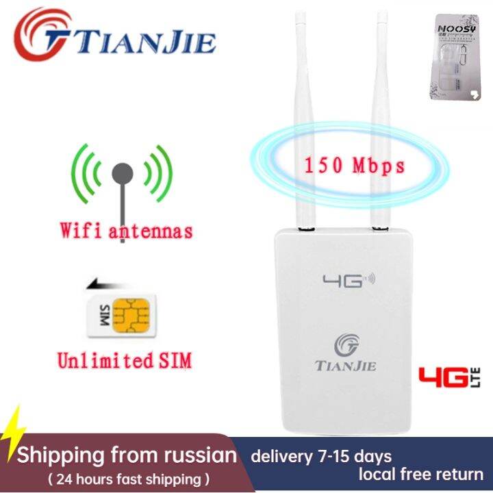 TIANJIE 150Mbps Sim Card Unlimited Network Cards 4G Wi Fi Router