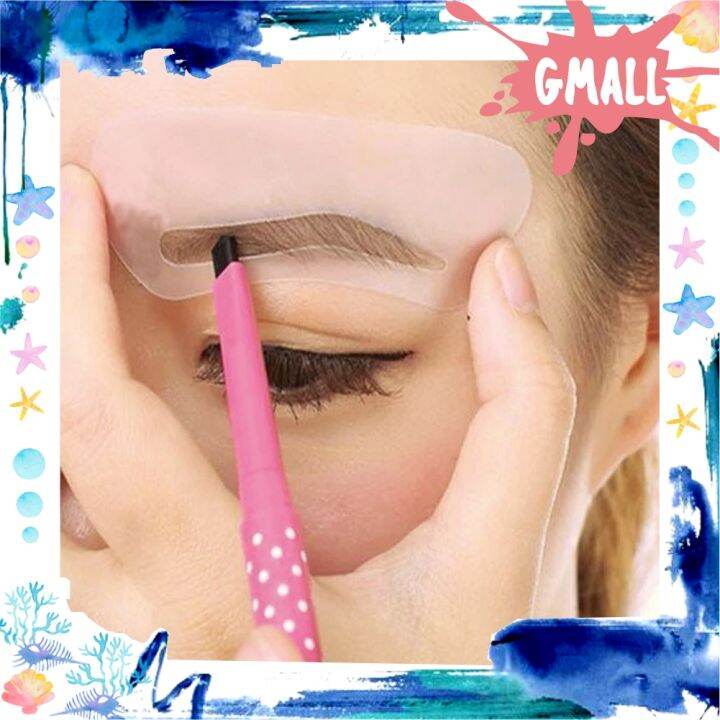 GIANTMALL R810 Cetakan Alis 3 IN 1 Mini Eyebrow Template Kit Pencetak