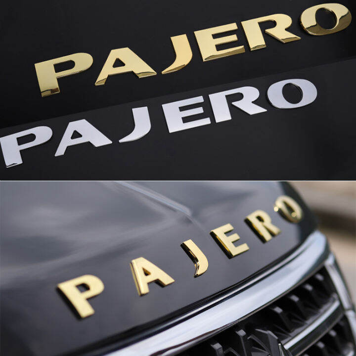 For Mitsubishi PAJERO Hood Letter Sticker PAJERO Emblem Sticker Lazada PH