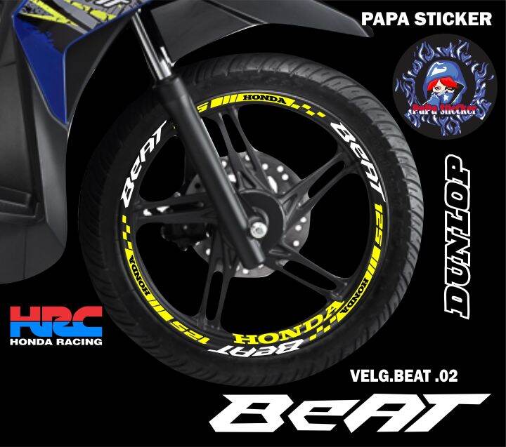 Stiker Velg Beat Cutting Sticker Velg Cutting Variasi Honda Beat Lis