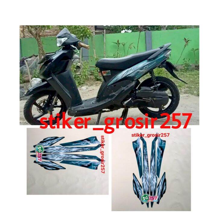 STRIPING STICKER LIST MOTOR YAMAHA MIO SPORTY 2009 WARNA BODY HITAM