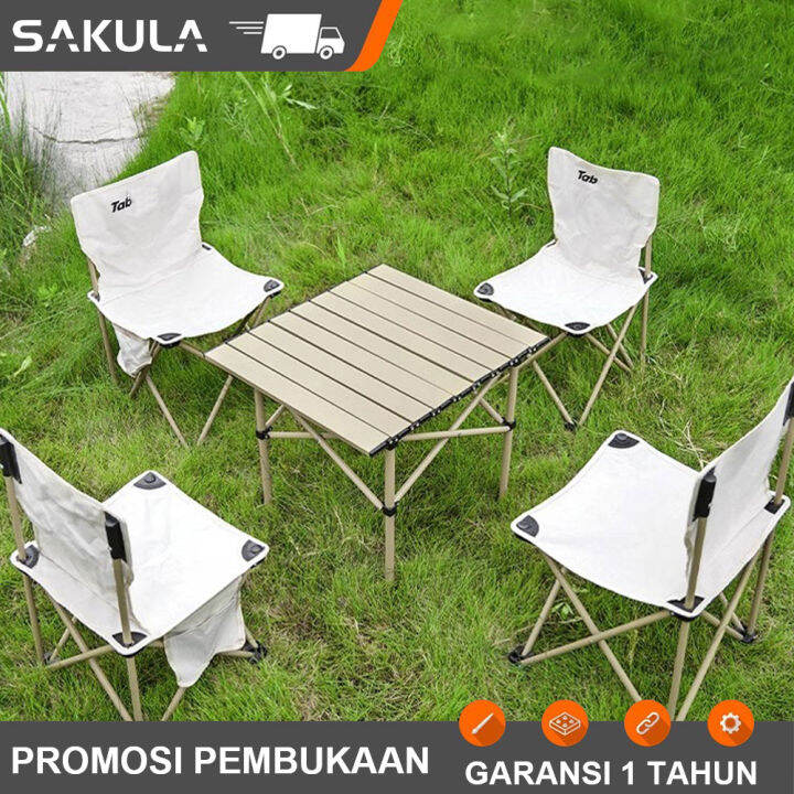 Sakula Meja Camping Lipat Set Meja Lipat Kursi Lipat Meja Piknik