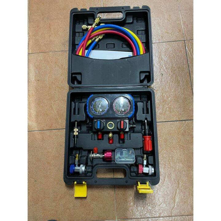 PROFESSIONAL GAS CHECKING DOUBLE GAS METER WITH CHARGING HOSEFULL SET