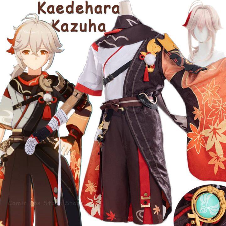 Game Genshin Impact Kaedehara Kazuha Cosplay Costume Halloween Carnival