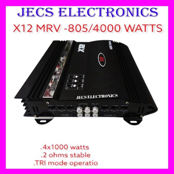 Mrv Watts Car Amplifier Channel Lazada Ph