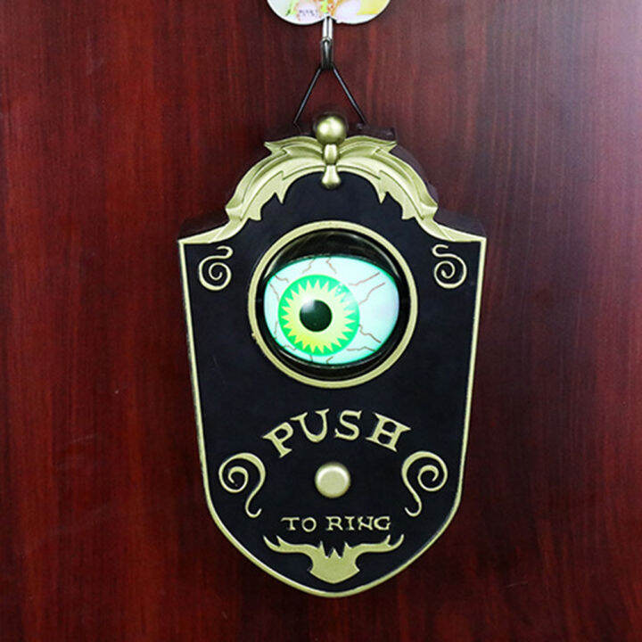 Luminous Glowing Doorbell Haunted Decorations Eyeball Doorbell Horror