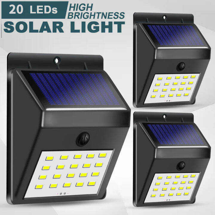 Pcs Lampu Outdoor Tenaga Matahari Led Solar Cell Powered Wall