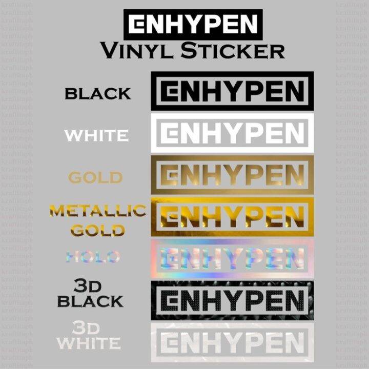 Kraftitaph Enhypen Logo Vinyl Stickers Kpop Engene Waterproof