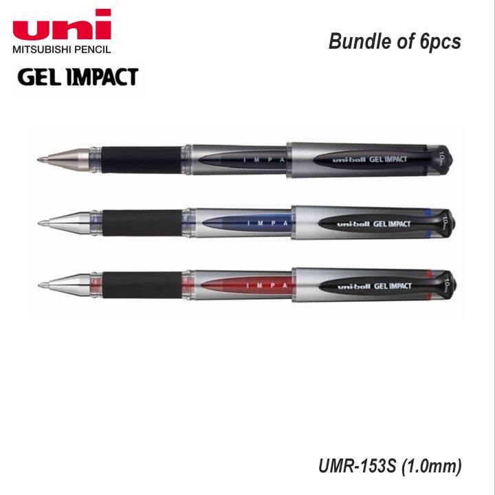 Uni Ball Signo Gel Impact Broad Pen 1 0mm UM 153S Bundle Of 6pcs