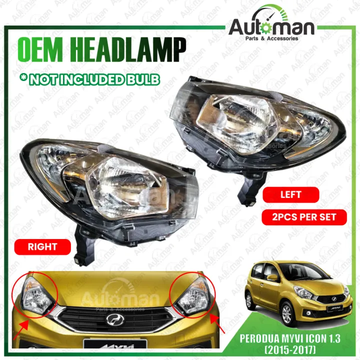 Perodua Myvi Icon Front Headlamp Head Lamp Light No