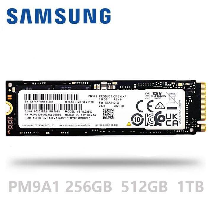 Samsung PM9A1 SSD M 2 256GB 512GB 1TB 2TB Nvme Pcie 4 0X4 Internal