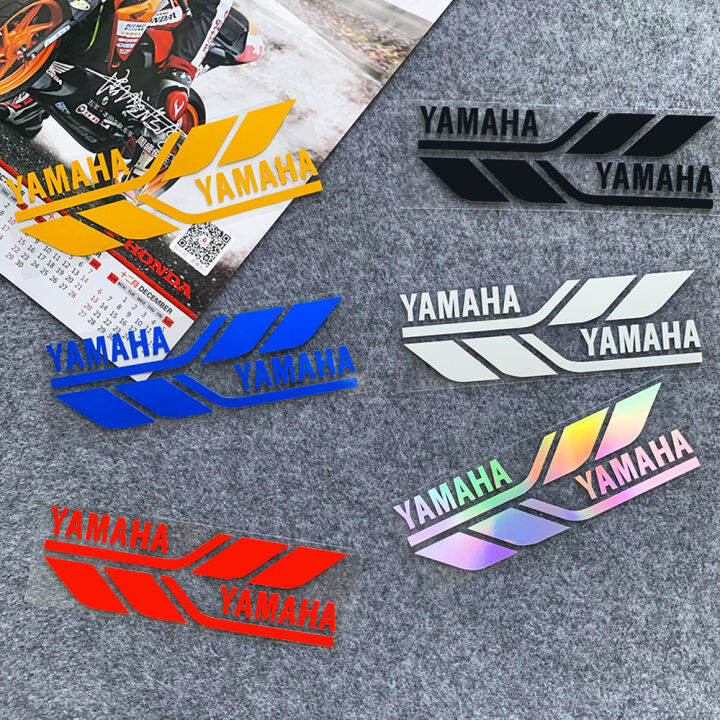 Pair For Yamaha Logo Motorcycle Reflective Sticker Trunk Body