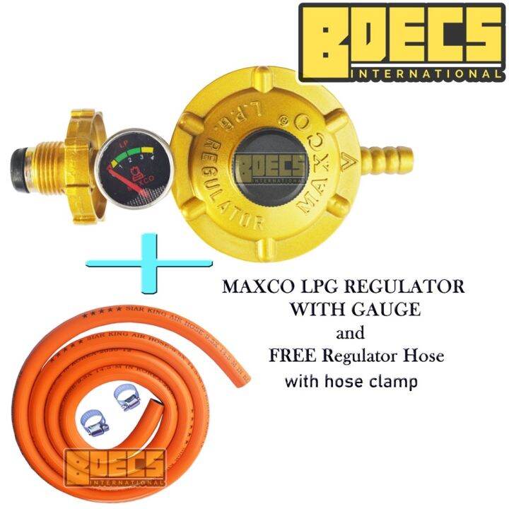 Lpg Regulator Maxco With Gauge Free Regulator Hose High Quality Set