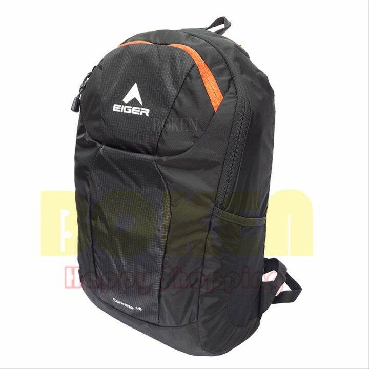 Tas Lipat Eiger 6283 Black Ransel Punggung Travel Sekolah